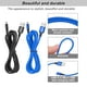 thumbnail image 3 of Cable de carga para controlador de 2 piezas, cable USB A a Micro USB de 6 pies, cable USB Micro USB, cable de carga, cable de carga rápida, cordón de cargador de teléfono, azul/negro, 3 of 6