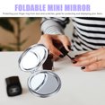thumbnail image 4 of Shisuyan Small Makeup Mirror Foldable Mirror Double-sided Makeup Mirror Round Small Mirror for Women, 4 of 8