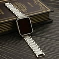 thumbnail image 5 of REQO Compatible with Apple Watch Band with Screen Protector Case, Jewelry Replacement Bands 46mm 45mm 44mm 42mm 41mm 40 mm 38mm 2 Pack Protective Cover for iWatch Series 10/9/8/7/6/5/4/3/2/1/SE Women, 5 of 6