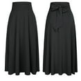 thumbnail image 4 of High Waist Pleated Long Skirts Women Vintage Flared Full Skirt Swing Satin Dress, 4 of 5