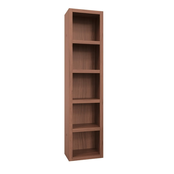 Brown 91-in Tall Wooden Bookcase Shelf