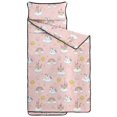 thumbnail image 2 of Unicorn and Castle Pink Pattern Teens Toddler Nap Mat with Pillow, Sleeping Mat Bag for Preschool Daycare 59"x22", 2 of 6