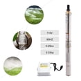 thumbnail image 3 of ToppiJoy 110V, 60Hz Deep Well Submersible Pump, Stainless Steel Water Pump for Industrial, Irrigation&Home Use (0.25KW, 0.33HP), 3 of 11