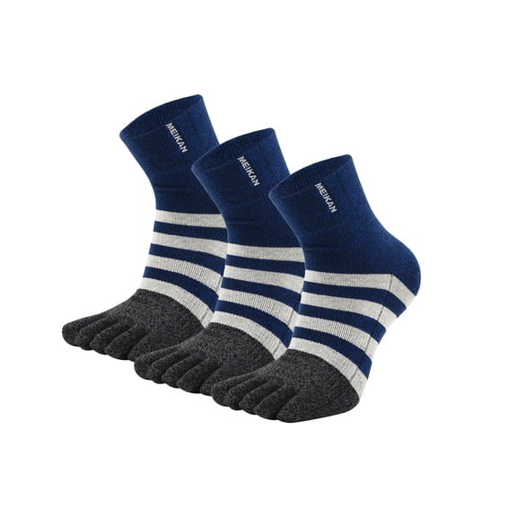 Unisex Five-Toe Sports Socks - Perfect for Running and Daily Wear 3 Pairs