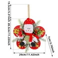 thumbnail image 3 of chaungfeng Large Snowman Ornaments, 11inch Snowman Figurine Hanging Decorations with Flower-Shaped Back Panel, Berries and Pine Needles for Holiday Xmas Door Wall Tree Decor, 3 of 6