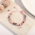 thumbnail image 2 of Birthday Bracelet Gift for Girls 6-13 Years Old, Pink Zebra Natural Stone Butterfly Charm Bracelet for Daughter Granddaughter Niece Teenage Girl Birthday Gift, 2 of 6