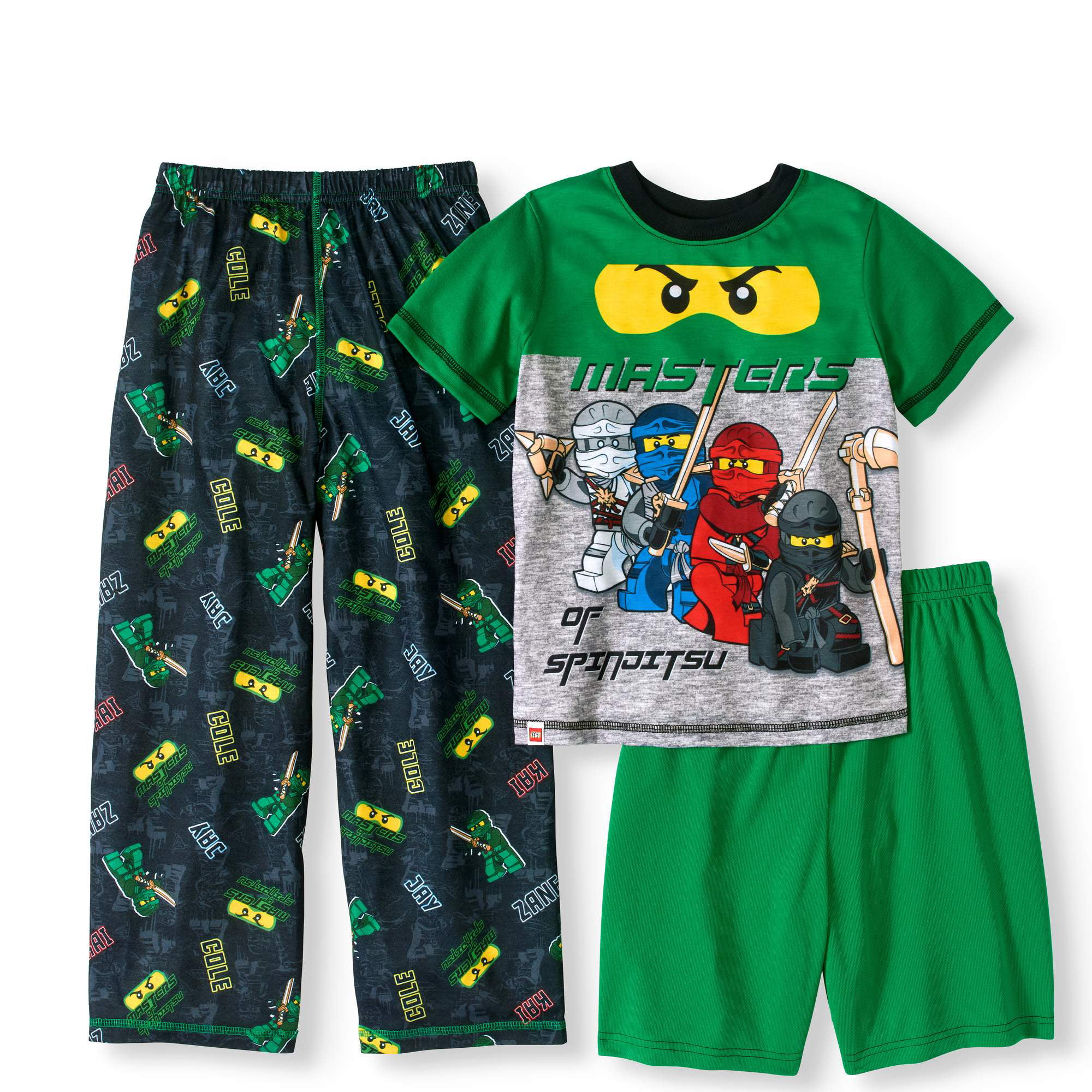 Boys Lego Ninjago Pyjama Set 2 Piece Cotton Character PJs Nightwear 3-4 Yrs NEW