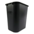 Rubbermaid 7 gal Plastic Office Trash Can, Black