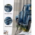 thumbnail image 3 of Blue Truck Yellow Sunflower Blackout Curtains for Bedroom Living Room Darkening Curtains 84 Inch Length 2 Panels Set Summer Grey Plaid Vintage Window Curtain Window Treatment Grommet Drapes 42"x84", 3 of 9