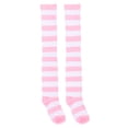 thumbnail image 3 of Miangastore Paire de Bas Cuisses Larges à Rayures Roses et Blanches pour Femmes au-Dessus du Genou (Rose et Blanc), 3 of 8