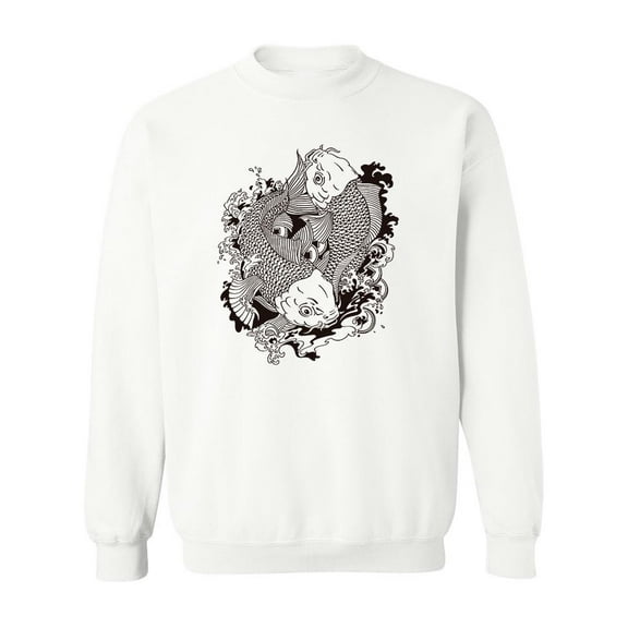 Japanese Koi Fish . Sweatshirt Men -Image by Shutterstock, Male Small