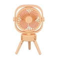 thumbnail image 2 of AZXY Portable Desk Fan, Small Fans That Blow Cold Air, USB Rechargeable Tripod Stand Fan, Personal Cooling Fan for Bedroom, Home, Office, Indoor, Travel, Beige, 2 of 8