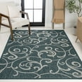 thumbnail image 3 of JONATHAN Y TUSCAN SUN 4 x 6 Area Rug, Maribel Traditional All-Over Scroll - Turquoise/Cream, TSN205E-4, 3 of 8