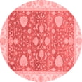 thumbnail image 1 of Ahgly Company Machine Washable Indoor Round Oriental Red Traditional Area Rugs, 3' Round, 1 of 4