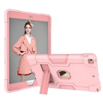 iPad 7th Generation Case Shockproof, iPad 10.2 Case with Stand, Allytech Dual Layer Full Protection Rugged Kickstand Armor Defender Impact Resistant Case Cover for Apple iPad 7th Gen,Rosegold