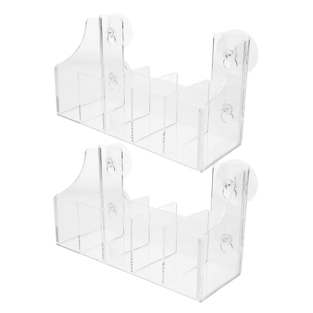 IDEANATEGRATE 2Ud Rack Organizador Para Puerta De Refrigerador Con Ventosas Y Acrílico Transparente