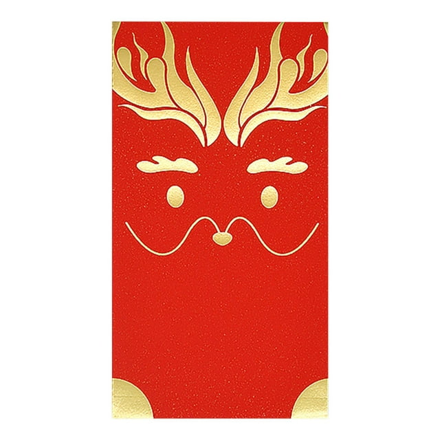 Bolsa de regalo con sobre rojo y estampado dorado, paquete de 10 para dinero y regalos en efectivo, diseño de la suerte para Año Nuevo chino, cumpleaños y celebraciones festivas, ideal para