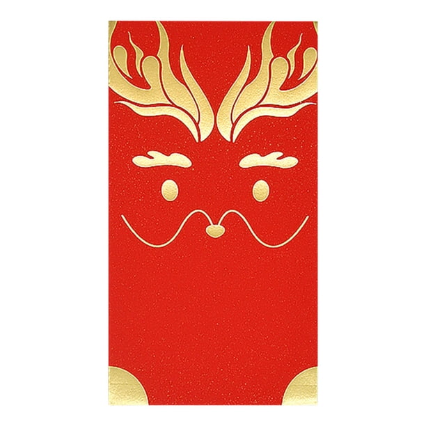 Bolsa de regalo con sobre rojo para herramientas y mejoras del hogar con estampado en caliente de lámina dorada y bola de baño de Año Nuevo