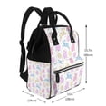 thumbnail image 2 of Easygdp Easter Colorful Rabbit para Bolsa de Bebé de Gran Capacidad con Múltiples Bolsillos, Bolsa de Pañales para Padres, Bolsa de Viaje Organizada y Elegante, 2 of 6