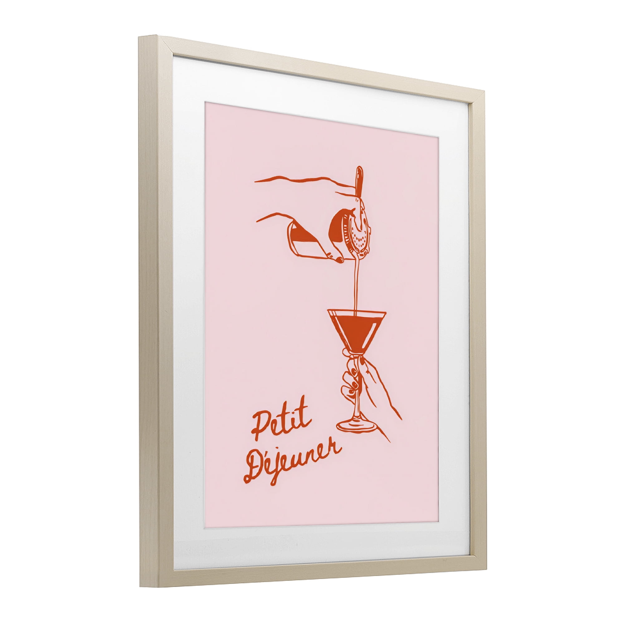 Stupell Industries Pouring Brunch Cocktail Birch Framed Print Under Glass, design by The Prints Vibe