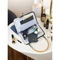 thumbnail image 6 of Gustave Women Denim Crossbody Handbag Purse Kiss Lock Vintage Clutch Evening Bag Top Handle Shoulder Satchel Bags, Blue, 6 of 9