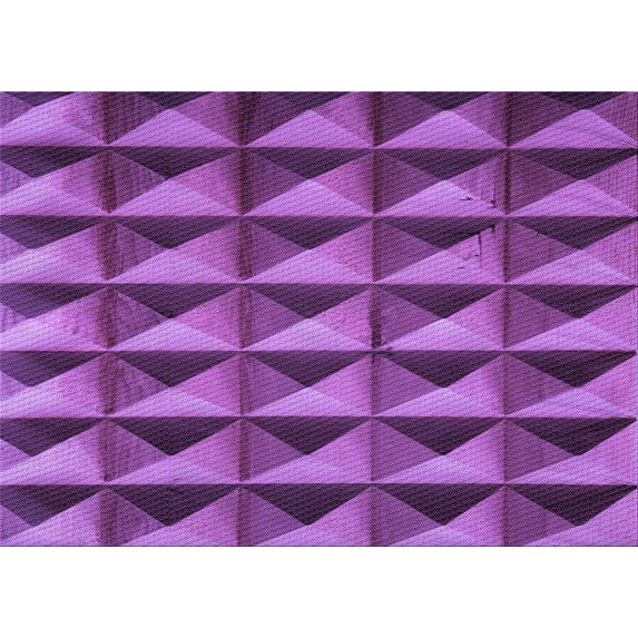 Ahgly Company Indoor Rectangle Patterned Dark Magenta Purple Area Rugs, 7' x 10'