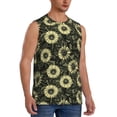 thumbnail image 2 of Kdxio Sunflowers for Men's Muscle T-shirt,Sleeveless for Workout Running Athletic Gym Lounge Casual, 2 of 7