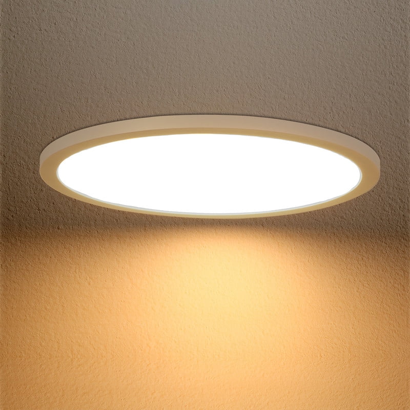 LNC 15" LED Flush Mount Ceiling Light,5CCT Adjustable,Ultra Thin,Damp Rated