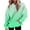 Mint Green, variant on Women Fall and Winter Gradient Print Hooded Sweatshirt Long Top Long Sleeved Pocket Blue