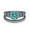 Black Tone Paraiba Tourmaline CZ, variant on Two Piece Promise Bridal Set Ring Blue Sapphire CZ 925 Sterling Silver Size 4