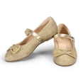 thumbnail image 3 of Kushyshoo Girl's Gold Glitter Ballet Flats Soft Mary Jane Dress Party Shoes Non-Slip 9M, 3 of 7