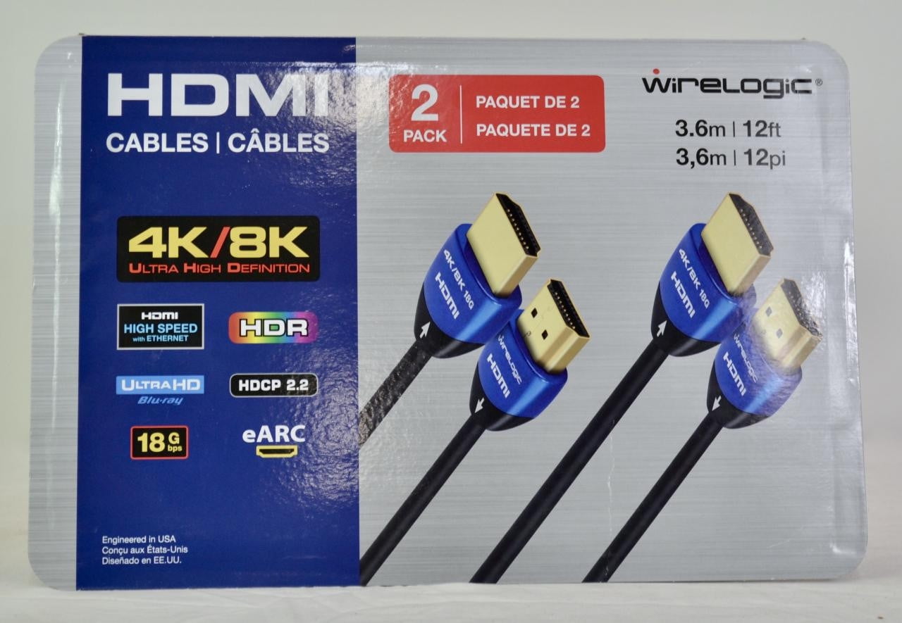 WireLogic HDMI Cables 4K/ 8K Ultra High Definition (3.6m/ 12ft) 2