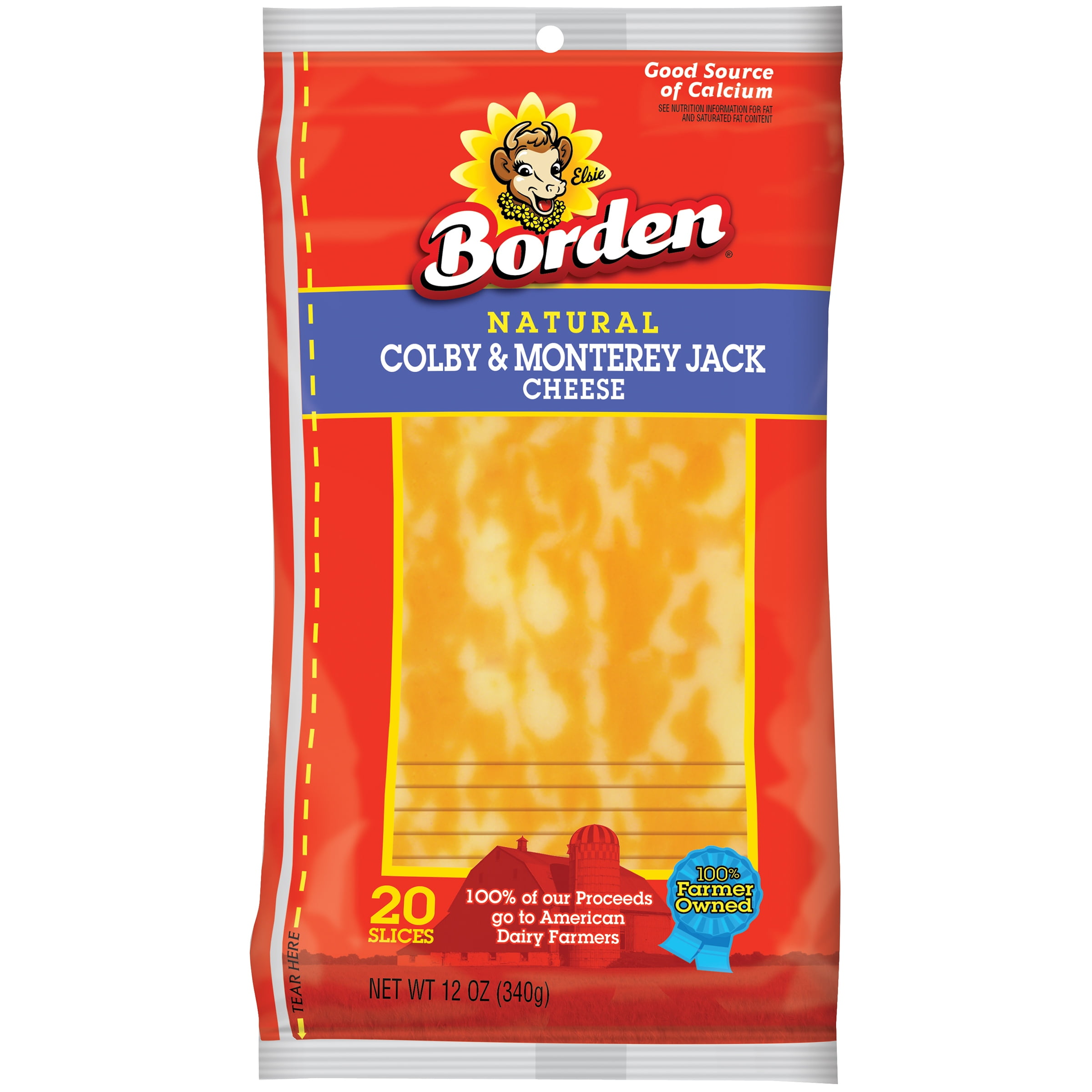 Borden® Natural Colby & Monterey Jack Cheese Slices 20 ct Pack
