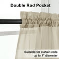 thumbnail image 3 of OVZME Taupe Window Sheer Curtains 84 inch Lengh 2 Panels for Living Room, Privacy Semi Sheer Window Drapes for Bedroom Photography Backdrop Bathroom Home Office, 42W x 84L inches, 7 FT Long, 3 of 7