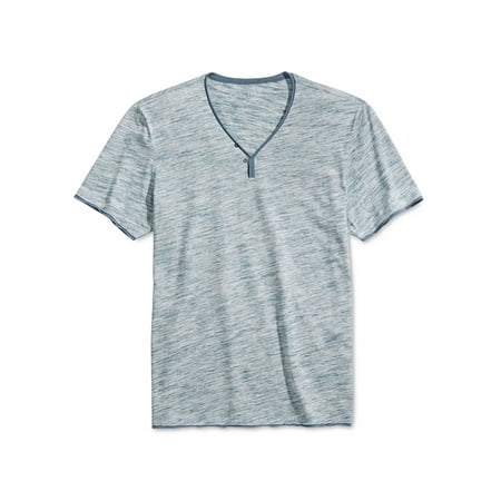 I-N-C Mens Heathered Y-Neck Graphic T-Shirt blue-2 XL | Walmart Canada