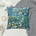 thumbnail image 2 of ONETECH  Throw Pillow Cover Famous Picture Van Gogh Painting Almond Blossom Flower Tree Branch Leaf Retro Rustic Style Decor Lumbar Pillow Case Cushion for Sofa Couch Bed Standard, 2 of 5