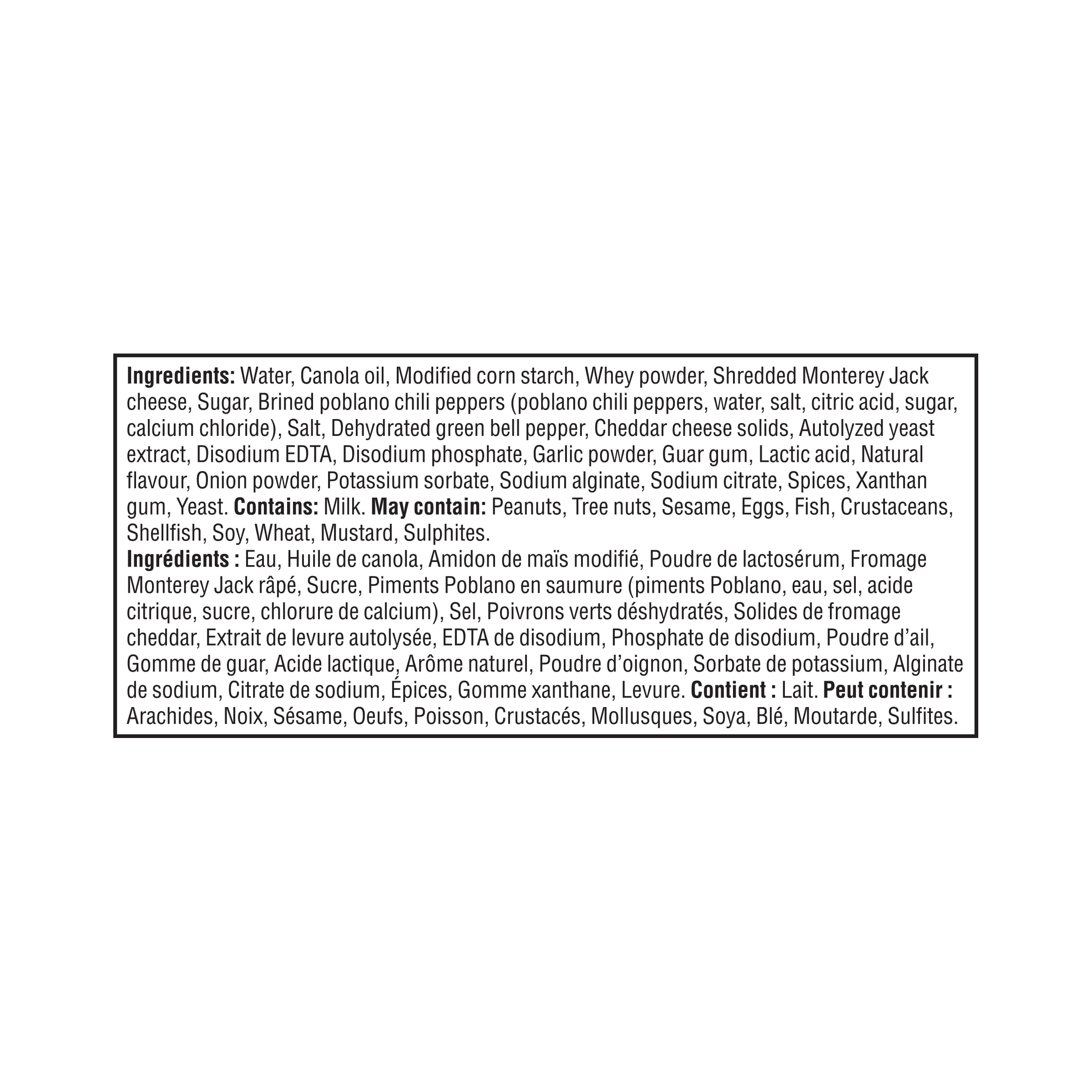 Great Value Secret Recipe Series Poblano Queso Crema Sauce, 245 mL