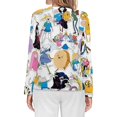 thumbnail image 2 of Adventure Time Women's Pajama Top 3D Digital Print Sleepwear Trendy Crewneck Pullovers Long Sleeve Shirts XS, 2 of 8