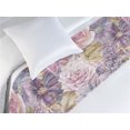 thumbnail image 3 of Flower Bed Runner, Roses Clematis Lilies and Lilacs Vintage Floral Rustic Pastel Garden, Decorative Accent Bedding Scarf for Hotels Homes & Guest Rooms, Twin, Mauve Pale Pink and Khaki, by Ambesonne, 3 of 3