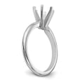 thumbnail image 6 of 14k White Gold Engagement Solitaire 3/16ct. Knife Edge 6-Prong Ring Band with CZ Cubic Zirconia Size 9, 6 of 8
