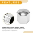 thumbnail image 5 of 20 Pcs Wheel Lug Nut Bolt with Clip Rims Tire Nut Screws Dust Cap Cover Nut Protection Plastic Chrome Silver Tone 19mm, 5 of 7