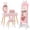 Pink, variant on Furnibear Princess Vanity Lighted Table for Toddlers with Stool, White