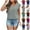 Gray, variant on GERsome Womens Tank Tops Cap Sleeve V Neck Loose Fit Basic Tee Casual Solid Color Summer T-Shirt S-2XL