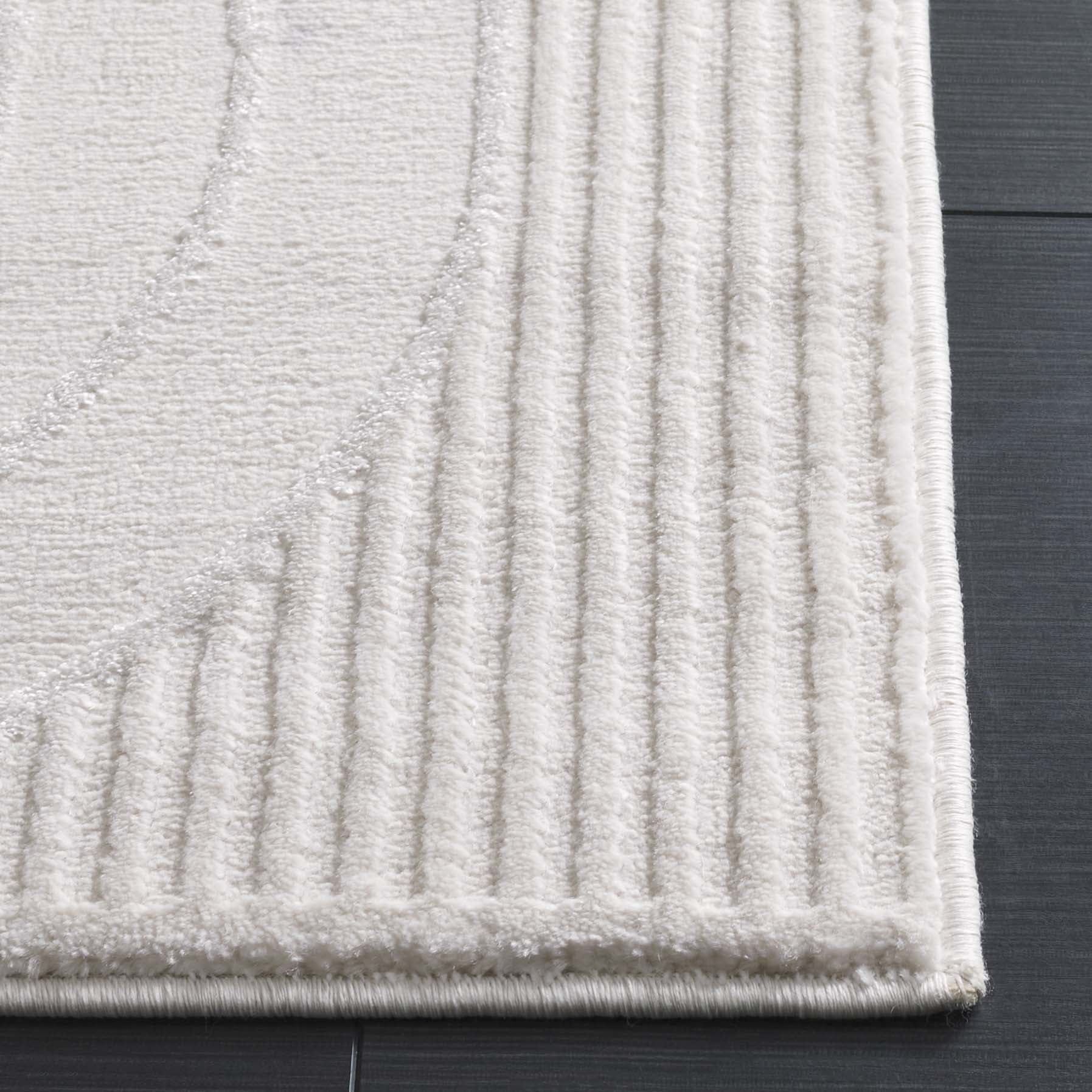 SAFAVIEH Archway Zarif Geometric Area Rug, Ivory/Ivory, 6'7" x 6'7" Square