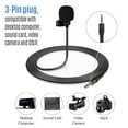 thumbnail image 7 of Mini Clip-on Lapel Lavalier Condenser Microphone with 3-Pin 3.5mm Plug 3 Meters Cable for Live Stream/Recording/Interview Compatible with Desktop Computer/Camera/Video Camera/Sound Card, 7 of 7