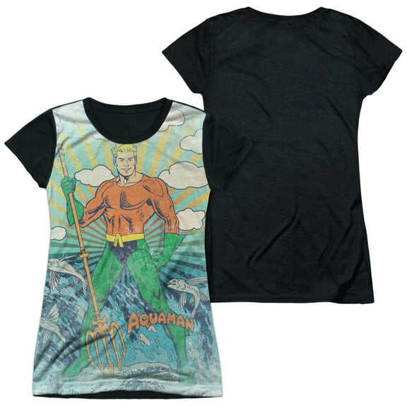 Dc - Sonar - Juniors Teen Girls Black Back Sleeve Shirt - Medium