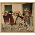 thumbnail image 2 of Helen Hyde 13x12 Gold Ornate Wood Frame and Double Matted Museum Art Print Titled - An Interlude (1912), 2 of 4