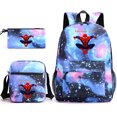 thumbnail image 4 of Nueva mochila periférica de Spiderman Across The Spider-verse, mochila de tres piezas, bolsas de lona para computadora de gran capacidad para estudiantes, 4 of 5