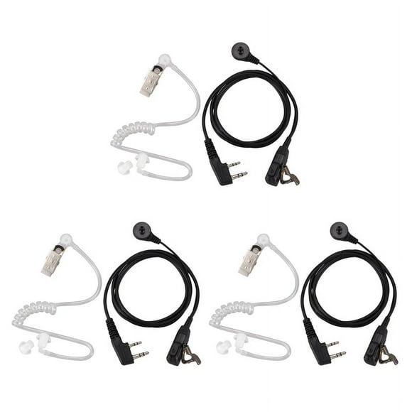 3X 2 Broches Micro Casque Covert Tube Acoustique Oreillette Intra-Auriculaire pour UV-5R -888S CB Radio Accessoires