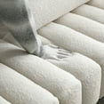 thumbnail image 5 of Miniyam Sherpa Upholstered Indoor Bench, White, 5 of 9